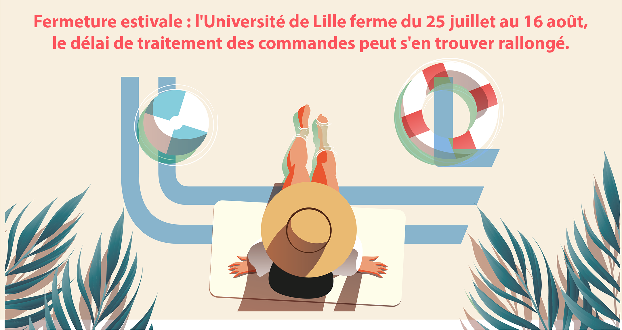 avertissement fermeture estivale