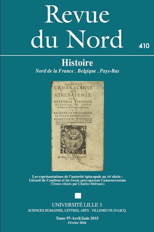 N°410. Les représentations de l’autorité épiscopale au XIe siècle: Gérard de Cambrai et les Gesta episcoporum Cameracensium