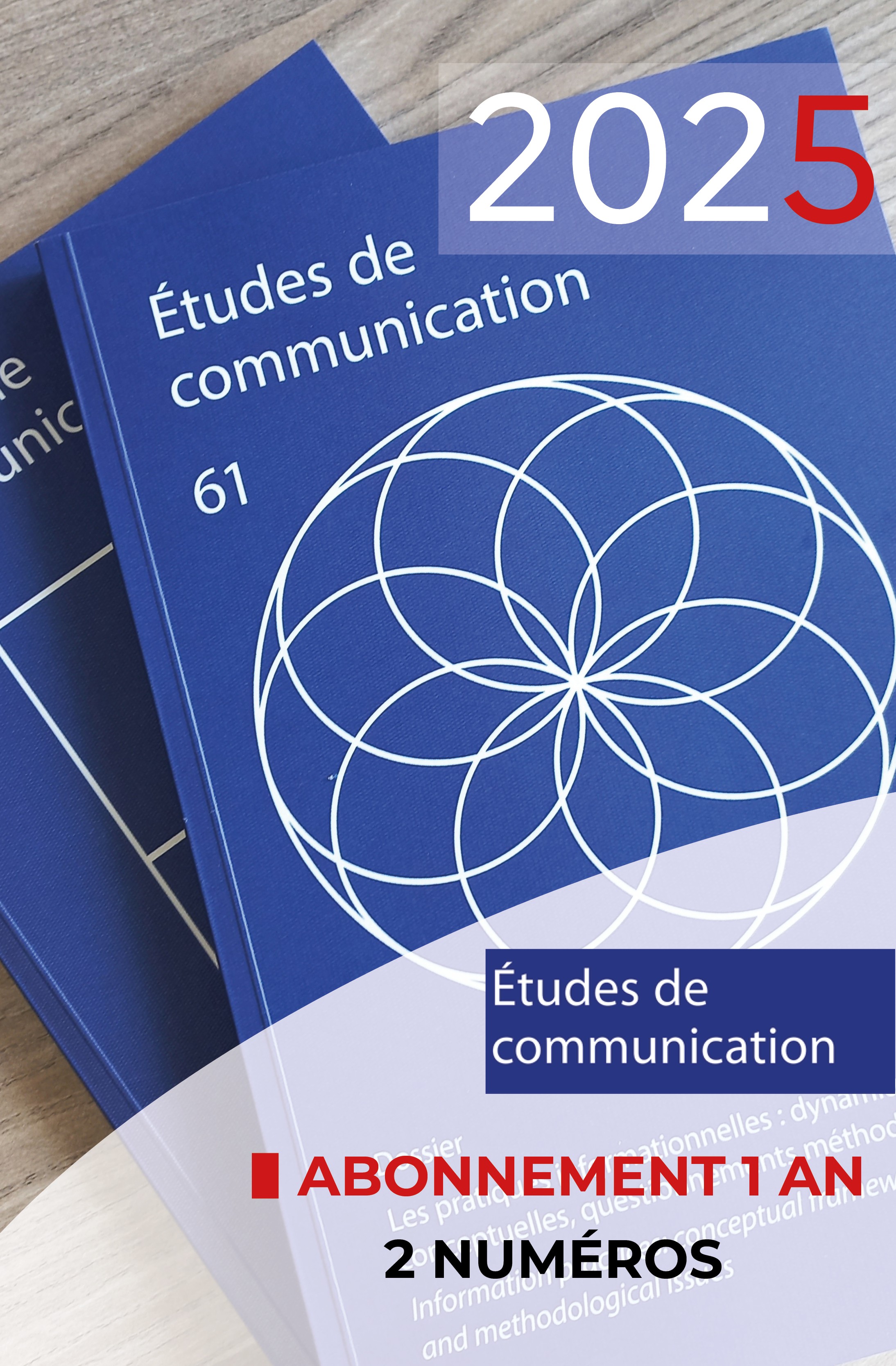 Études de Communication - Abonnement 2025 - 1 an - 2 numéros - 64 & 65