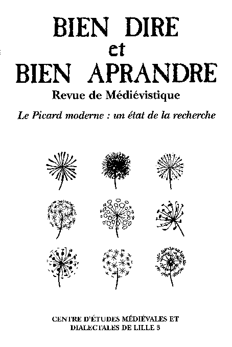 N°32 - Le Picard moderne : un état de la recherche