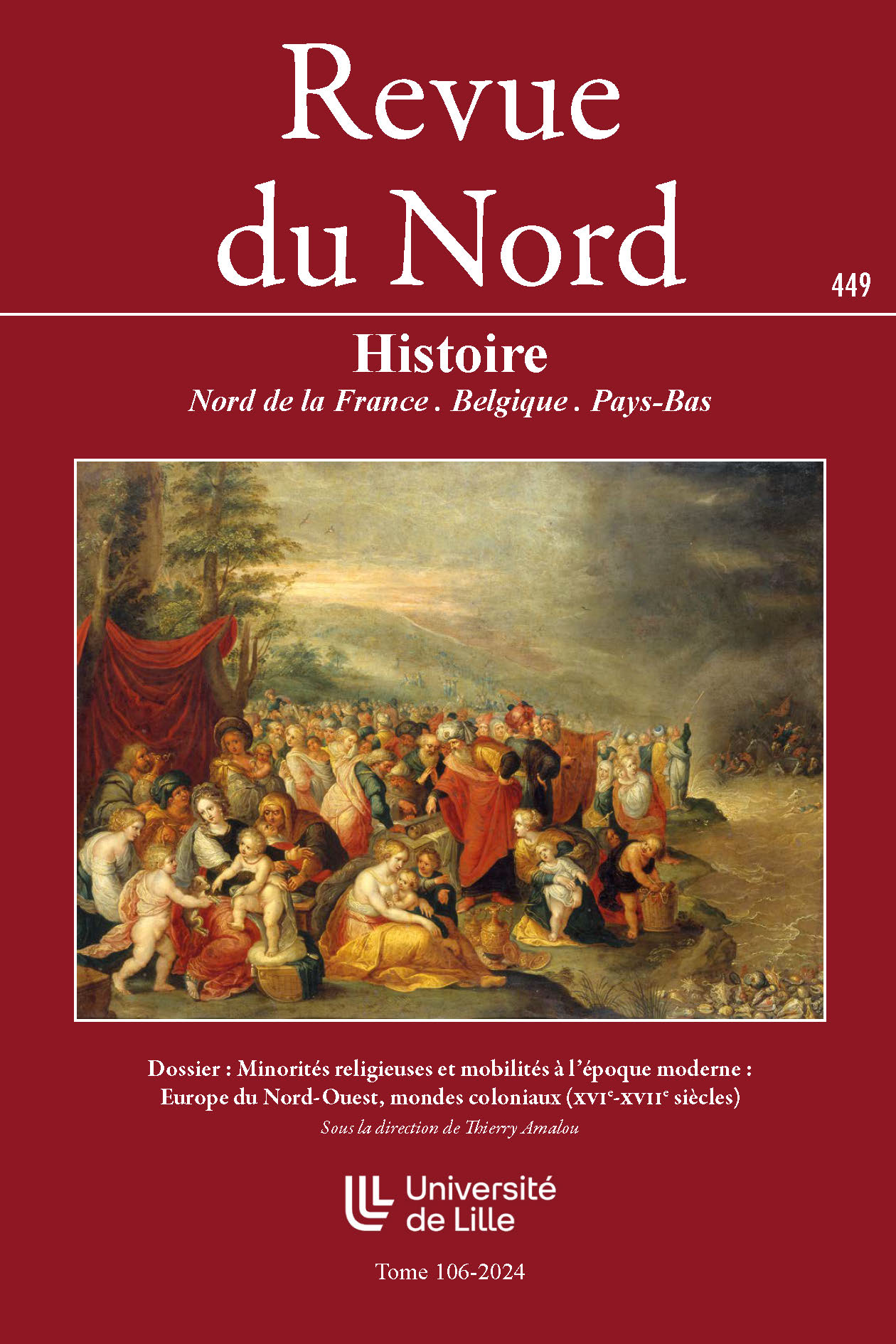 N°449. Minorités religieuses et mobilités à l’époque moderne : Europe du Nord-Ouest, mondes coloniaux (XVIe-XVIIe siècles)