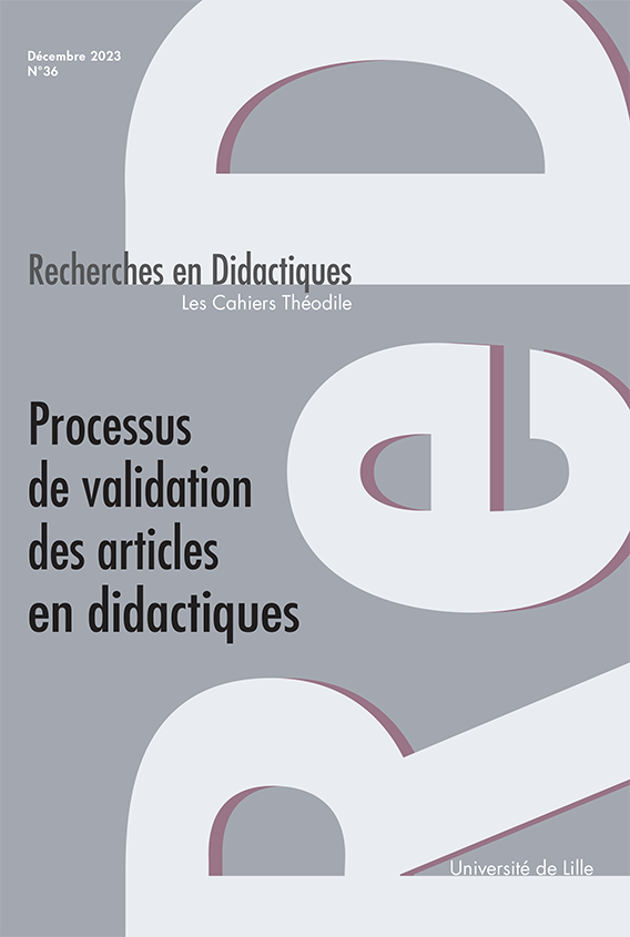 N°36. Processus de validation des articles en didactiques