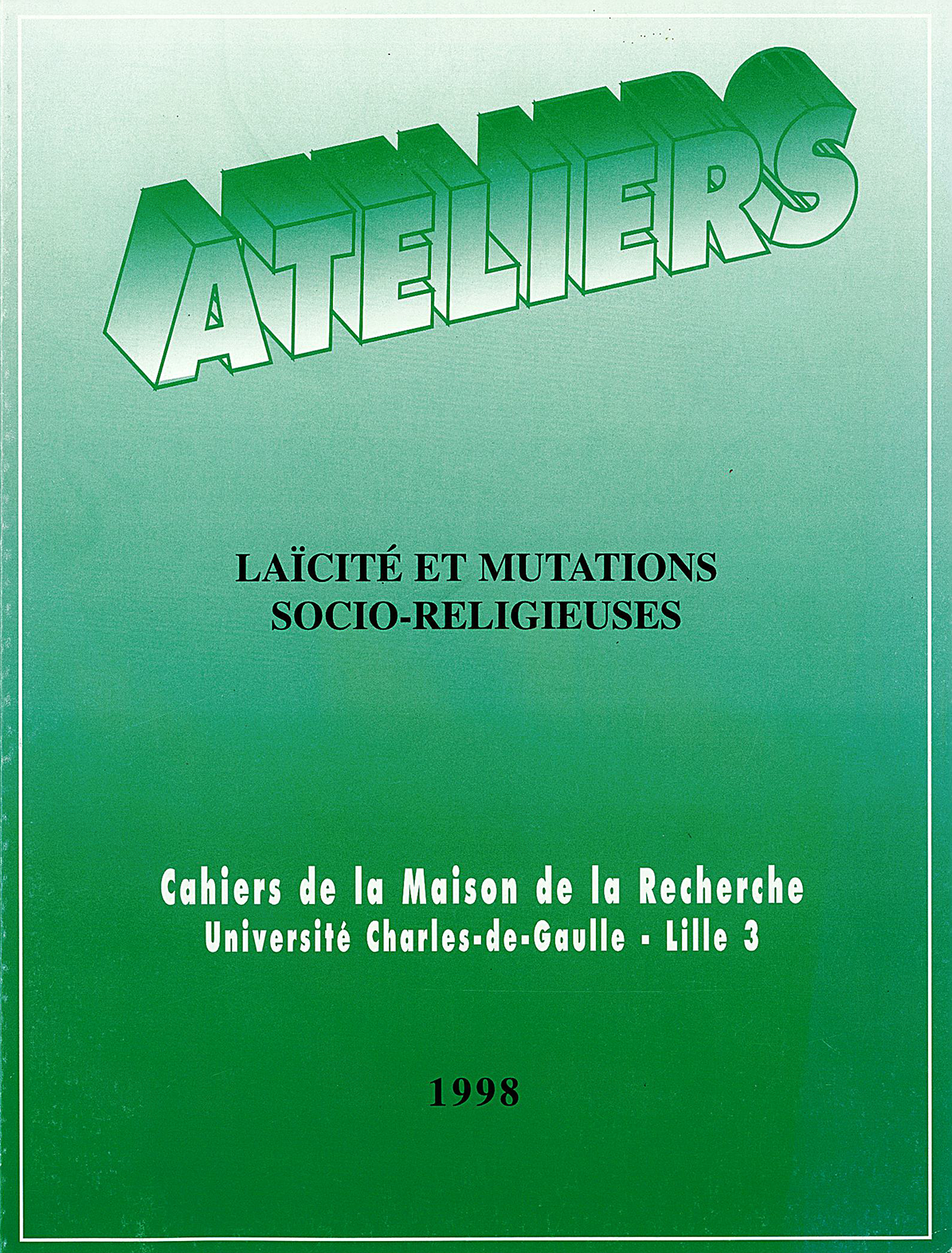 N°17. Laïcité et mutations socio-religieuses