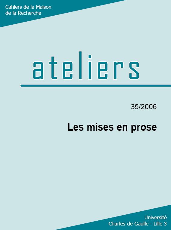 N°35. Les mises en prose