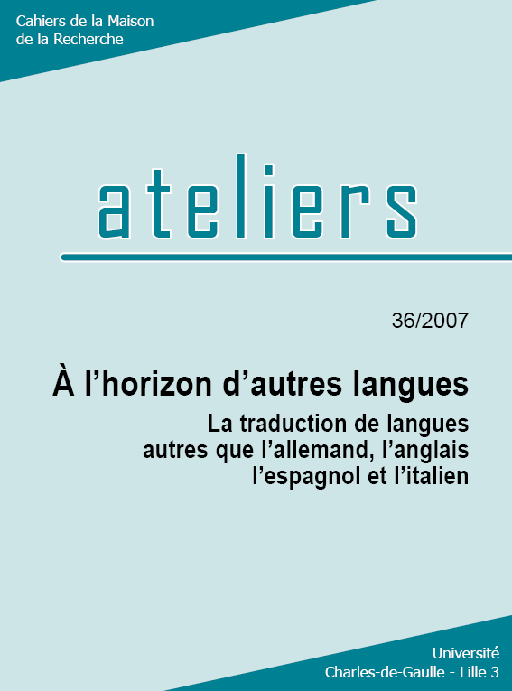 N°36. À l’horizon d'autres langues : la traduction de langue autre que l'allemand, l'anglais, l'espagnol et l'italien