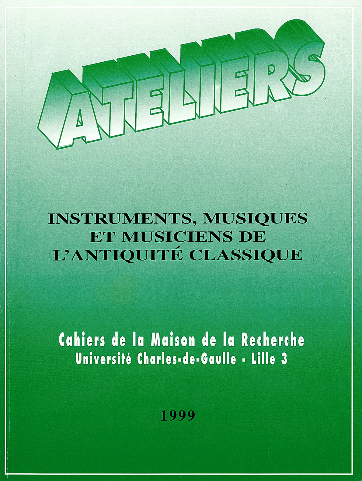 N°4. Instruments, musiques et musiciens de l'Antiquité classique