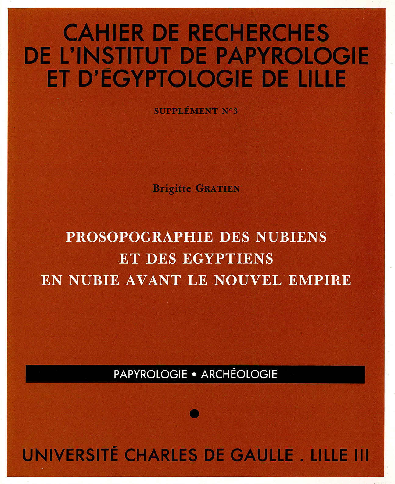 Supplément 3. Prosopographie des nubiens et des égyptiens en Nubie avant le Nouvel Empire