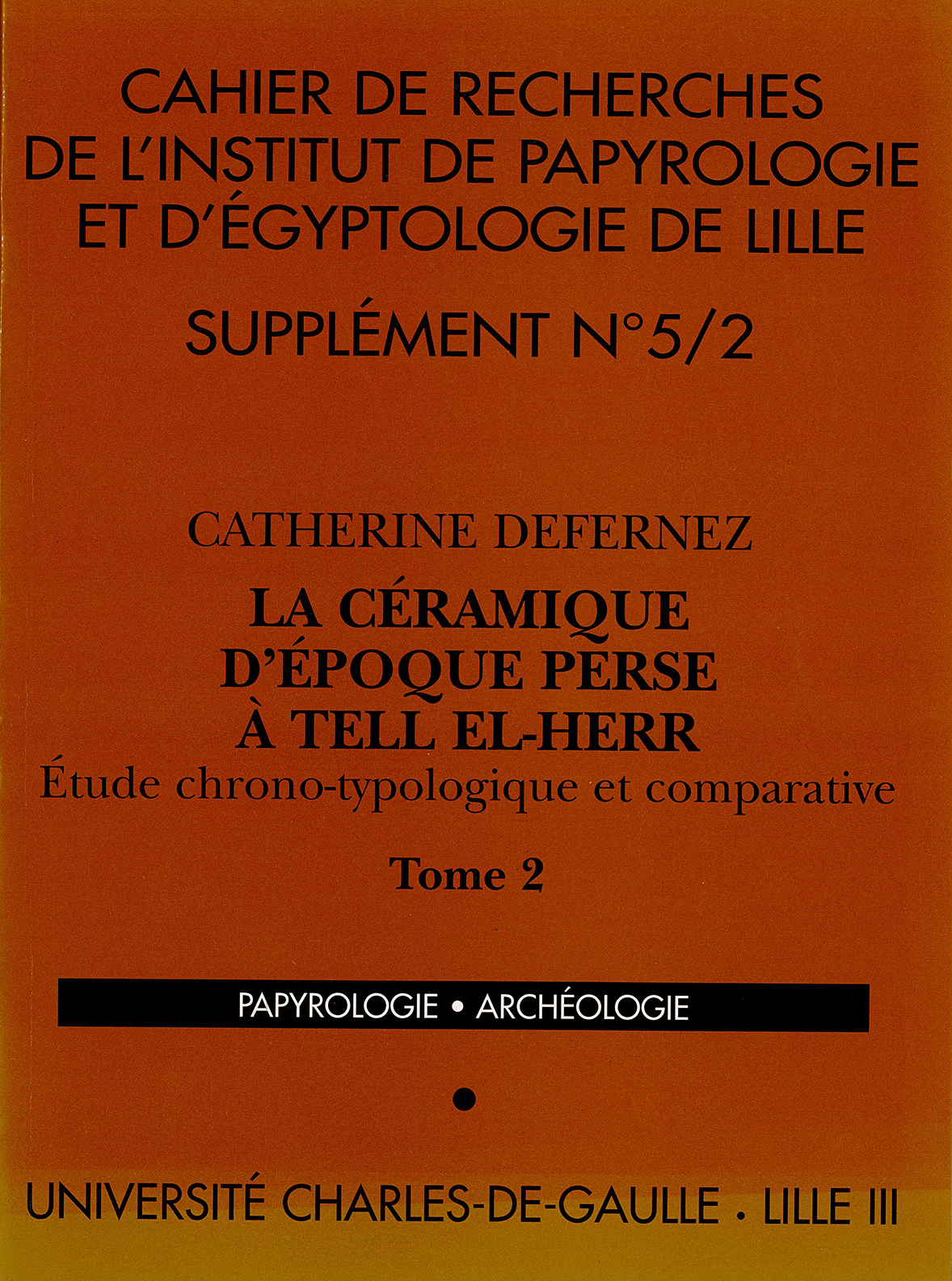 Supplément 5/2. La céramique d'époque perse à Tell el-Herr