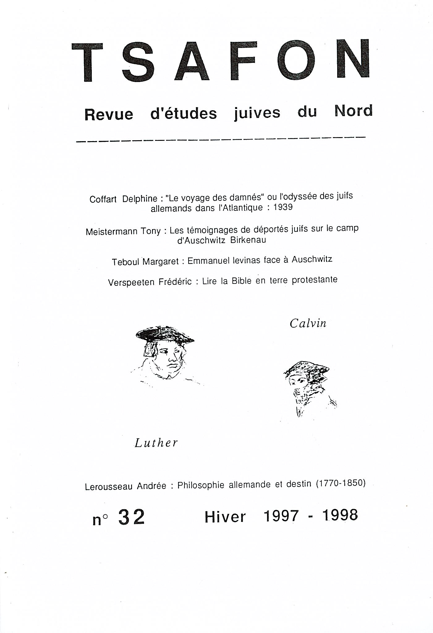 Couverture Tsafon n°32