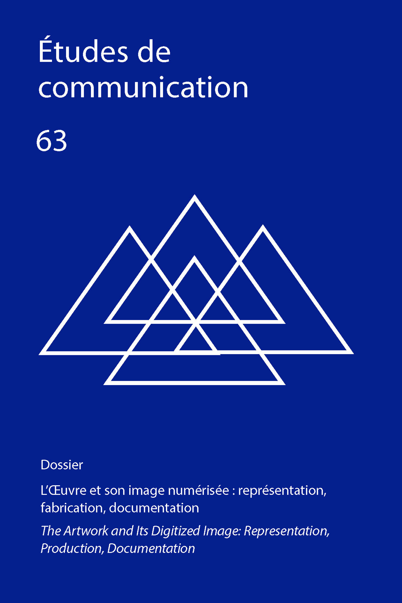 N°63. L’œuvre et son image numérisée : représentation, fabrication, documentation