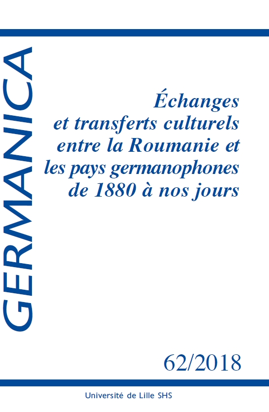 N°62. Échanges et transferts culturels entre la Roumanie et les pays germanophones de 1880 à nos jours