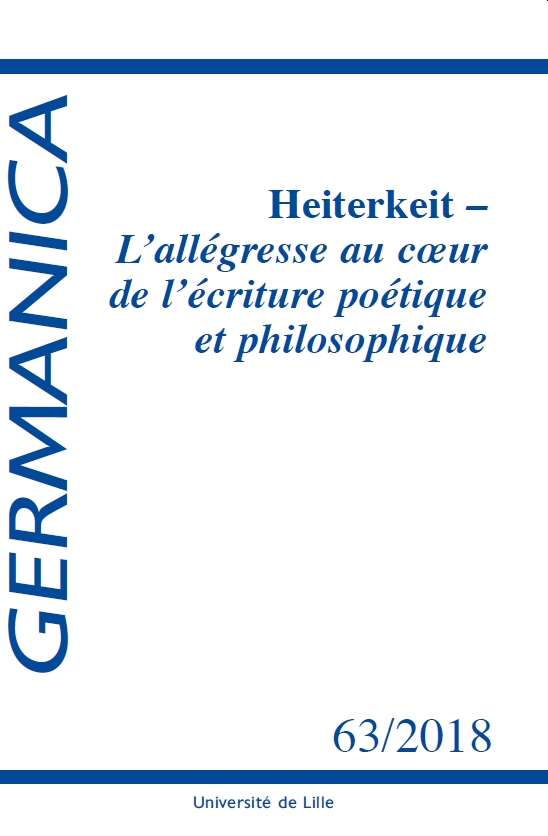 N°63. Heiterkeit. L’allégresse au coeur de l’écriture poétique et philosophique