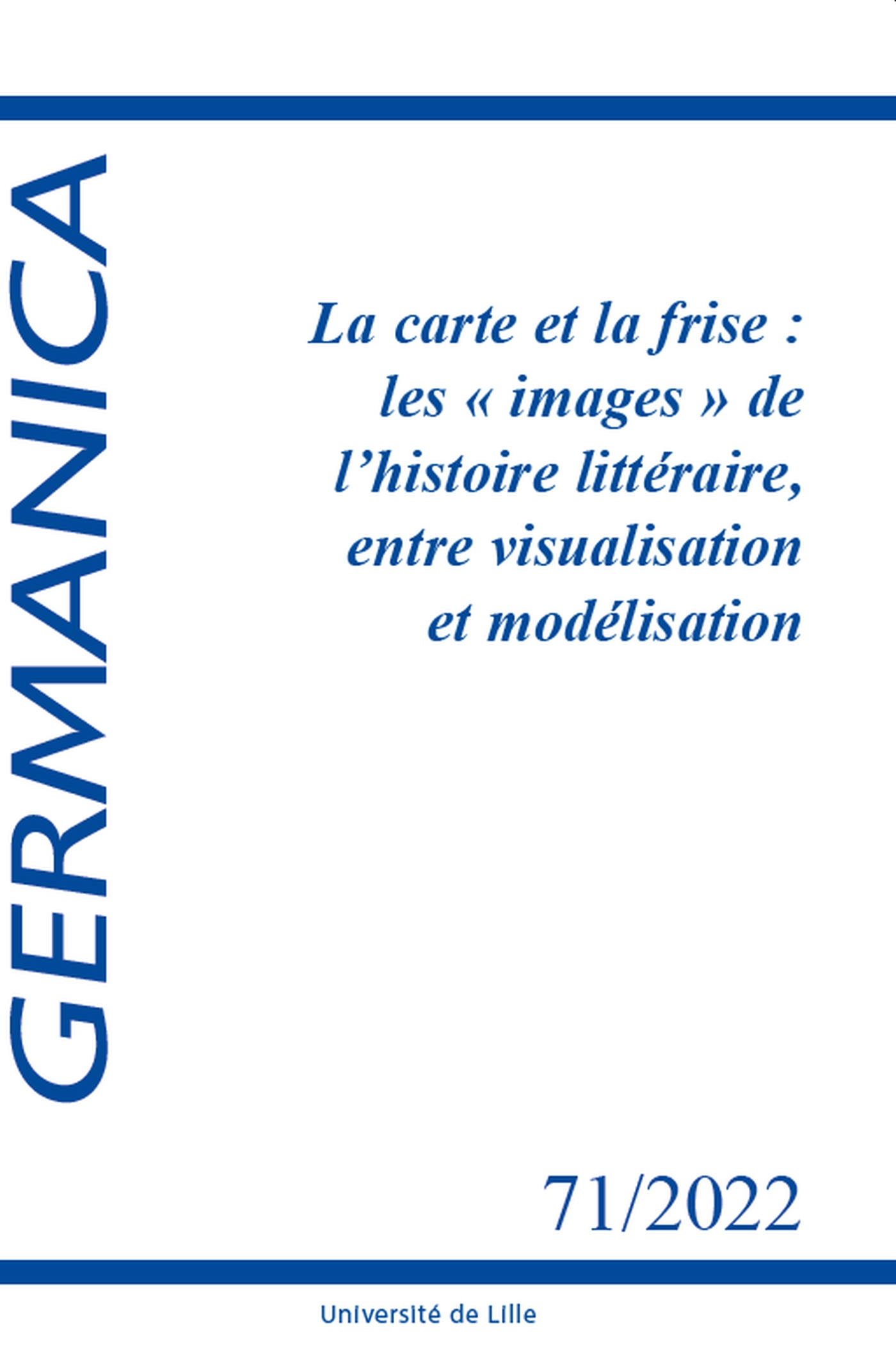 N°71. La carte et la frise : les « images » de l’histoire littéraire, entre visualisation et modélisation