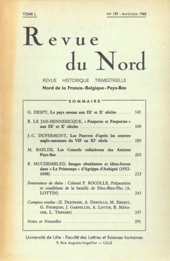 Couverture Revue du Nord n°197. Varia