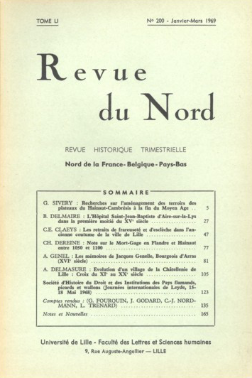 Couverture Revue du Nord n°200. Varia