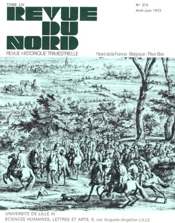Couverture Revue du Nord n°213. Varia