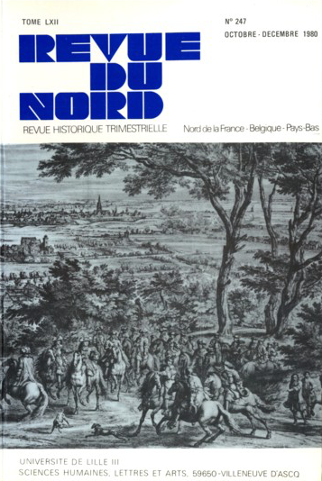 Couverture Revue du Nord n°247. Varia