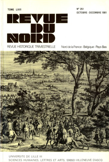 Couverture Revue du Nord - Archéologie n°64 (251)