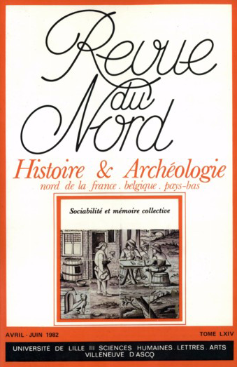 Couverture Revue du Nord n°253. Sociabilité et mémoire collective