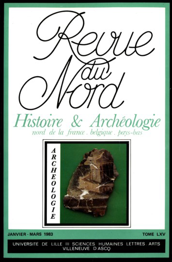 Couverture Revue du Nord - Archéologie n°65 (256)