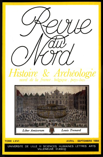 Couverture Revue du Nord n°261-262. Liber Amoricum. Mélanges offerts à Louis Trenard