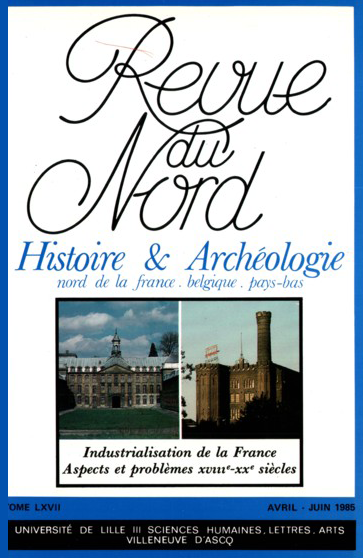 Couverture Revue du Nord n°265