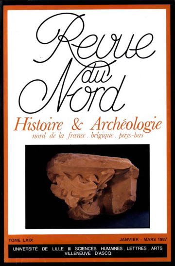 Couverture Revue du Nord - Archéologie n°69 (272)