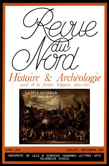 Couverture Revue du Nord n°274