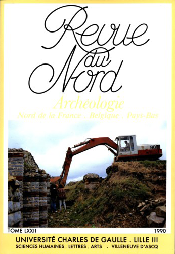 Couverture Revue du Nord - Archéologie n°72 (286)