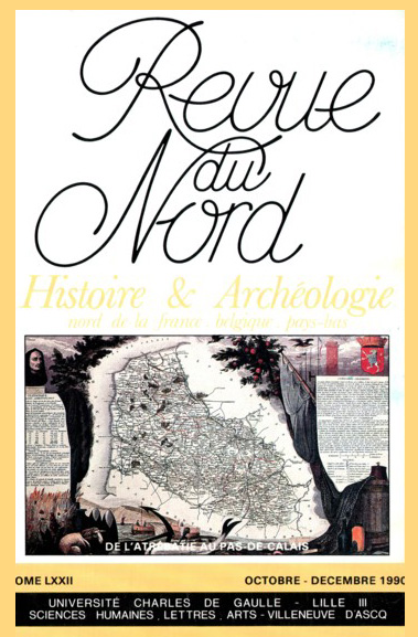 Couverture Revue du Nord n°288. De l'Atrébatie au Pas-de-Calais