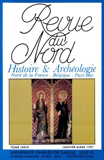 Couverture Revue du Nord n°289. Varia