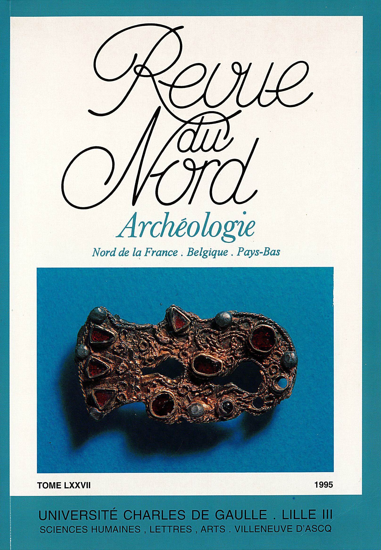 Couverture Revue du Nord - Archéologie n°77 (313)