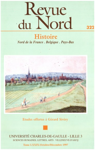 Couverture Revue du Nord n°322