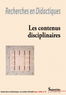 N°13. Les contenus disciplinaires