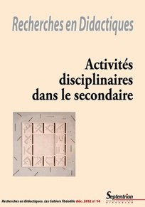 N°14. Activités disciplinaires dans le secondaire