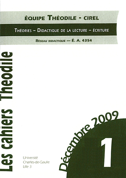 N°1. Les Cahiers Théodile n°1