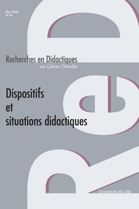 N°35. Dispositifs et situations didactiques