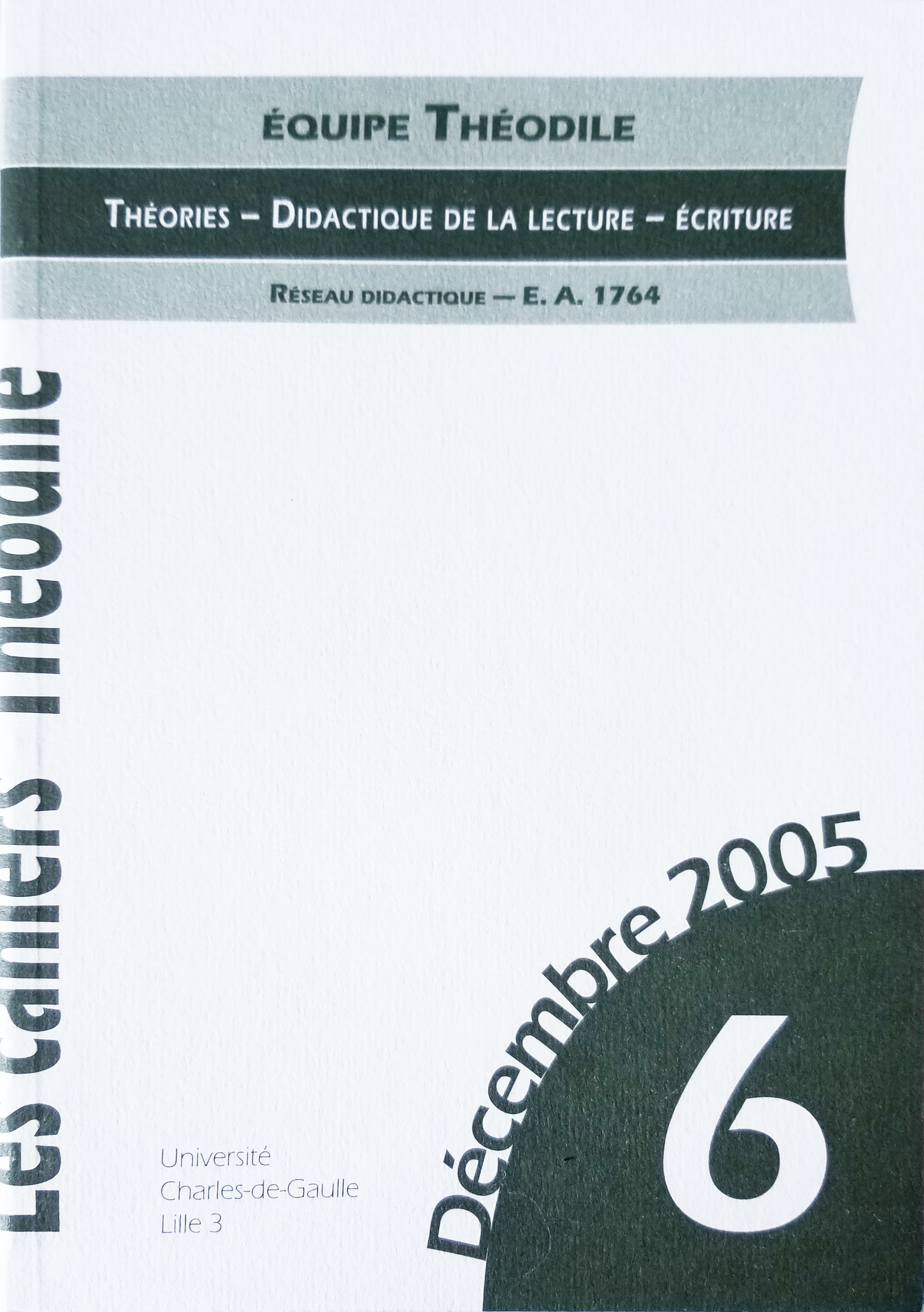 N°6. Les Cahiers Théodile n°6