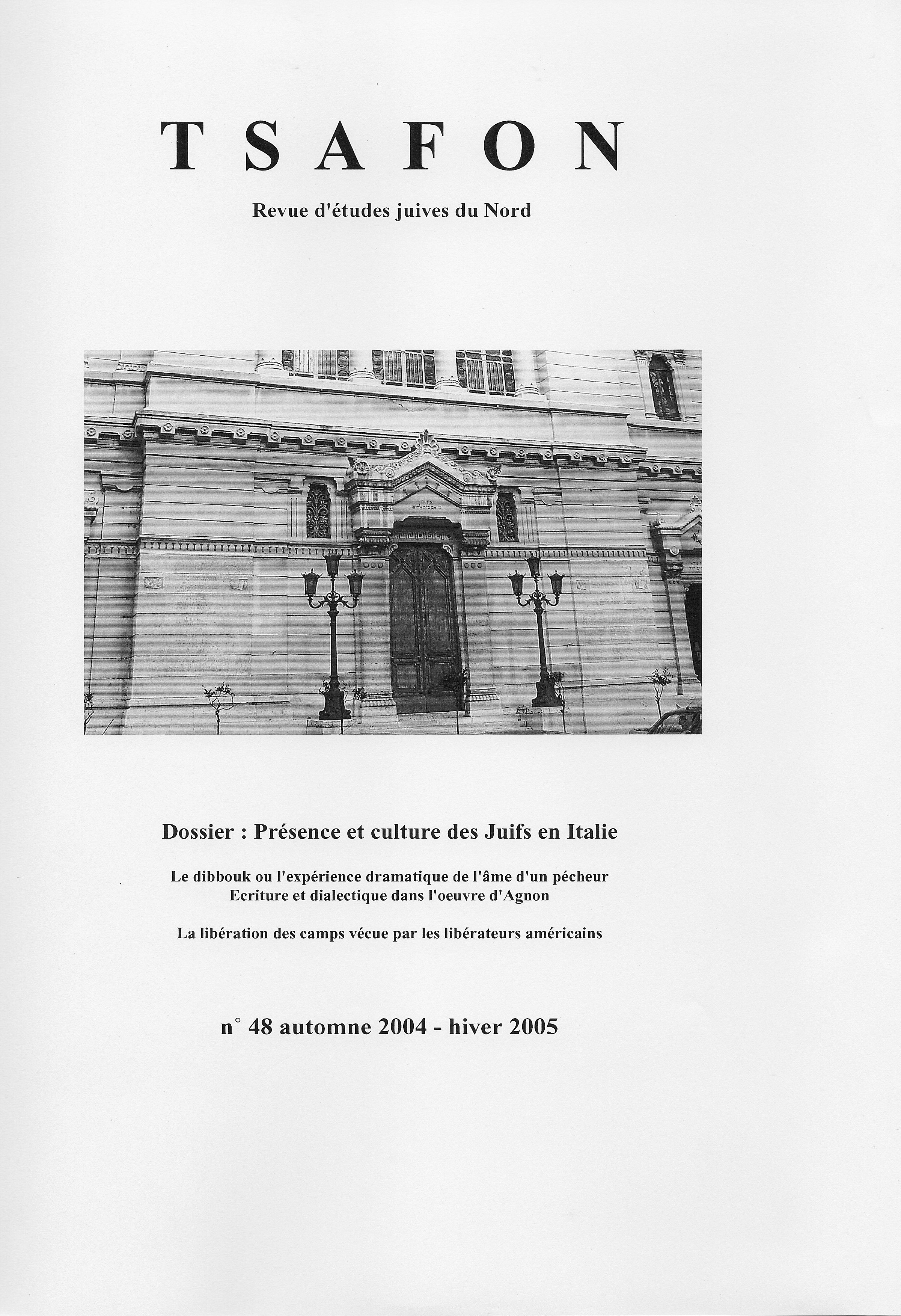 N° 48. Présence et culture des Juifs en Italie